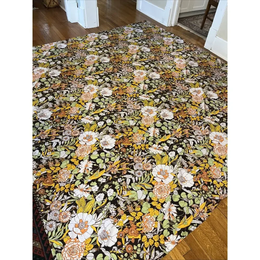 Urban Outfitters Mila Queen Flat Sheet Garden Fairy Y2K Boho Earthy Floral Anthr